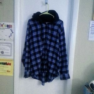 Flannel hoodie